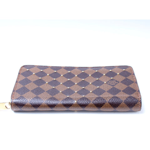 Zippy Wallet Studded Damier Ebene