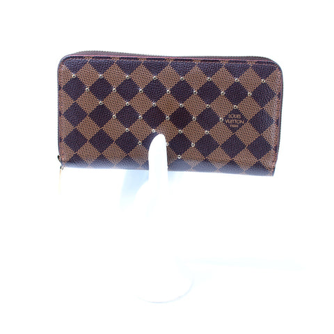 Zippy Wallet Studded Damier Ebene