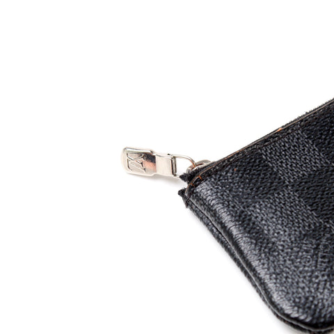 Pochette Cles Damier Graphite