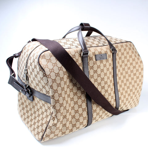 610105 GG Canvas Boston Duffle