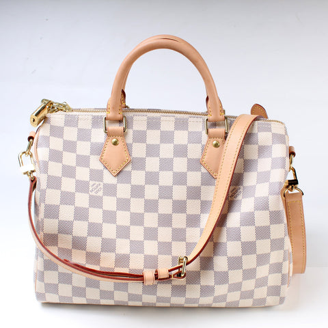 Speedy 30 Bandouliere Damier Azur