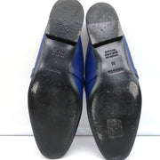 Hermes Oz Kelly Mules Bleu Maritime Leather Palladium Hardware Size 39