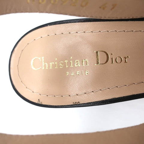 Christian Dior Dior &Moi Slingback Pumps Black Cannage Embroidery Size 41 NEW