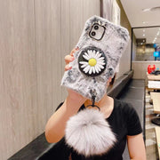 Makeup mirror plush phone case