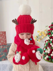 New 3-piece set of children's Christmas scarves