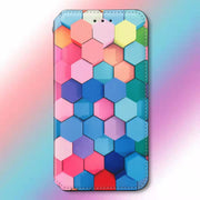 Fashion colorful cards leather phone case for Samsung