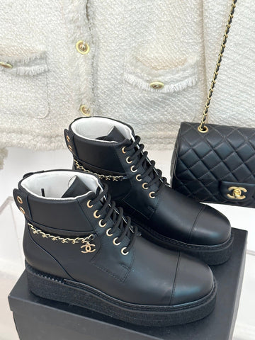 2023 Chain double CC fashion ankle boots-S25