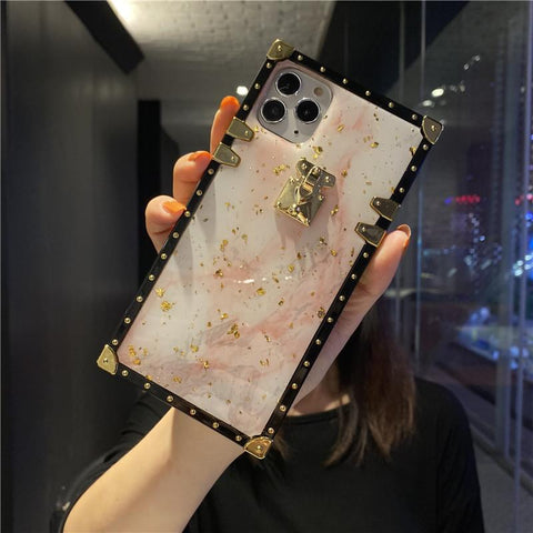 Marble square phone case