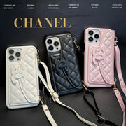 Luxury Body-cross card hold leather phone case for iphone