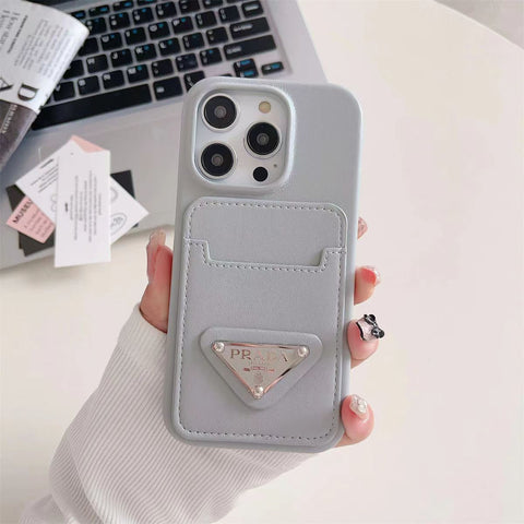 Luxury leather card case phone case for iphone