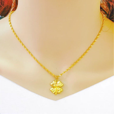 18k yellow gold necklace clavicle chain