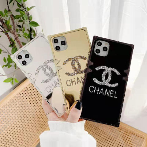 Diamond mirror square phone case  for  Samsung