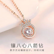 95 sterling silver necklace female ins clavicle pendant