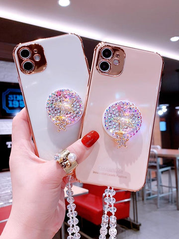 Fashion diamond electroplating phone case