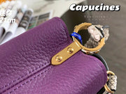 Purple python pattern handbag