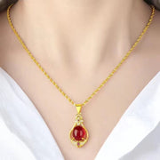 18k yellow gold necklace clavicle chain