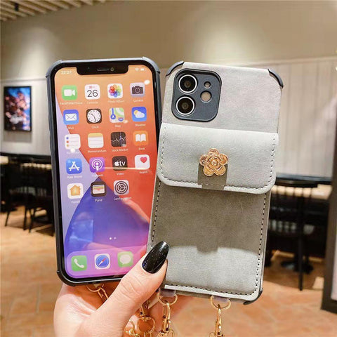 Crossbody Card package chain phone case for iphone