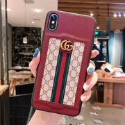 Stitching leather phone case