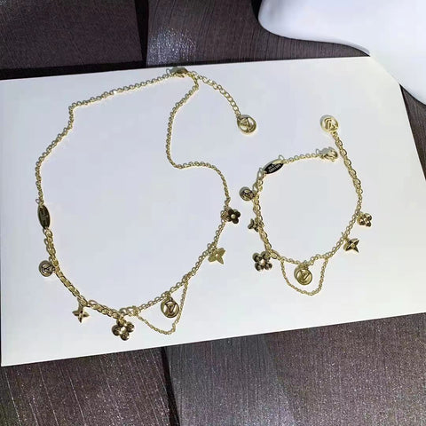 Gorgeous Necklace Bracelet Set Fashion Jewelry