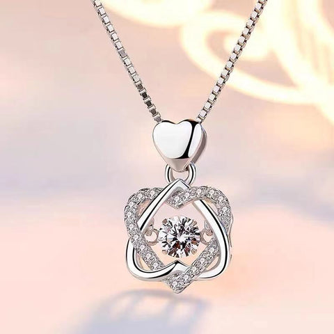 95 sterling silver necklace female ins clavicle pendant