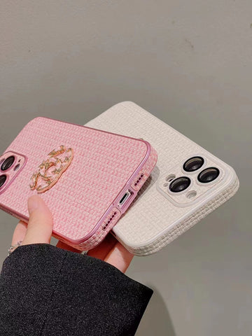 New Luxury CC Pink phone case for iPhone