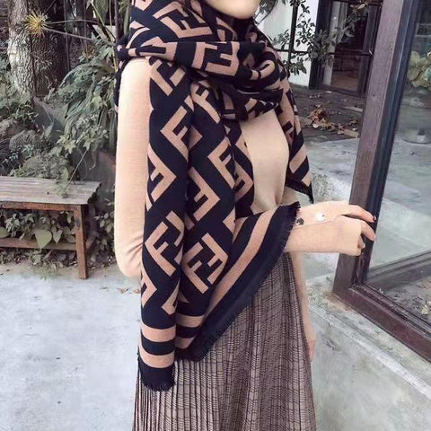 Fashion Winter Cashmere Scarf Thick Blanket Pashmina Hijab Long Scarves Warm Shawls