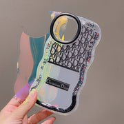 Wave Pattern Sequin Quicksand Tpu Phone Case