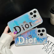 Laser quicksand discoloration phone case for iphone