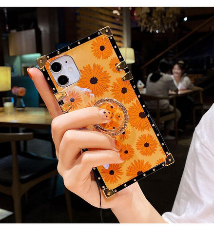 Sunflower Square Phone Case