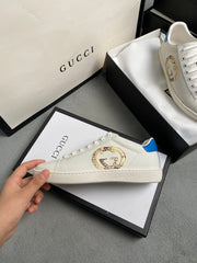 G U C C I - Sneaker (White/Gold/Blue)