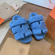 2023 Autumn and Winter lamb hair slippers