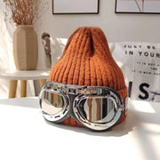 Fashion New Skiing with glasses knitted hat