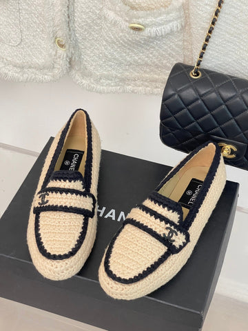 2023 CC new knitted wool loafers -S43