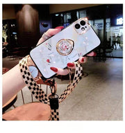 Rose rhinestone phone case For iphone