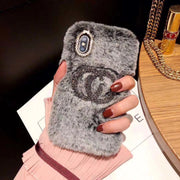 Fashion Rhinestone plush phone case