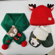 New 3-piece set of children's Christmas scarves