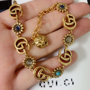 Gold letter bracelet