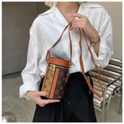 Diagonal printing bucket mobile phone bag