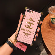 Luxury pink square phone case