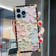 Luxury  Flower Square Phone Case for iPhone