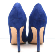 Manolo Blahnik BB 105 Pumps Blue Suede Size 36 Pointed Toe Heels