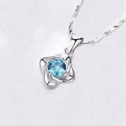 95 sterling silver necklace female ins clavicle pendant