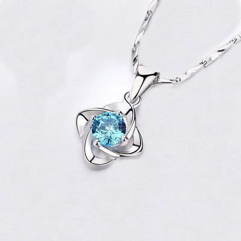 95 sterling silver necklace female ins clavicle pendant