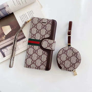 New Fashion Genuine Leather Multifunctional Phone Case Wallet Case for iphone