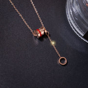 Fading titanium steel waist pendant necklace