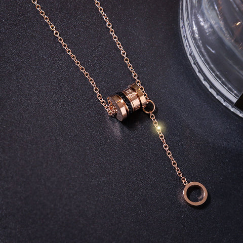 Fading titanium steel waist pendant necklace