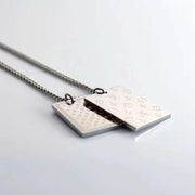 High-end Letter Block Pendant Necklace