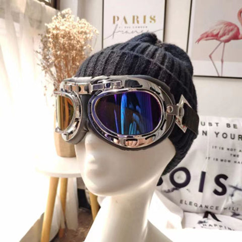 Fashion New Skiing with glasses knitted hat