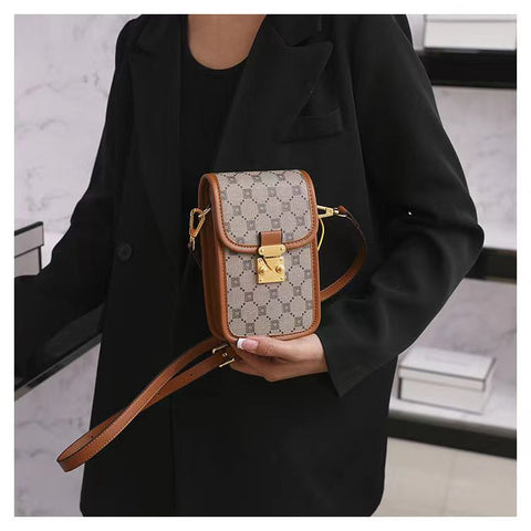 New Luxury Retro printing crossbody Universal phone bag