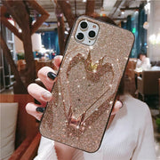 Glitter Love Bracket Phone Case